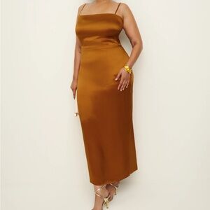 Reformation Frankie Silk Dress